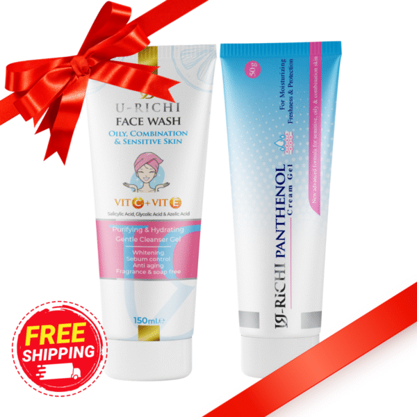 عرض البشره الدهنيه ( يوريتشي كريم جل + يوريتشي غسول دهني )