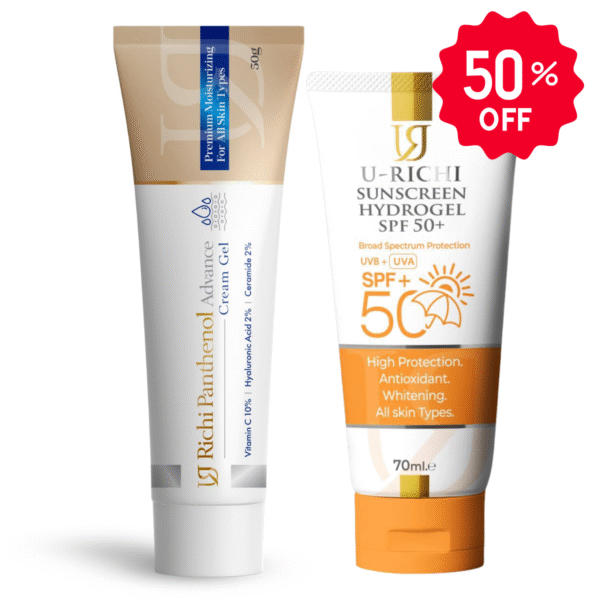 U-Richi  Panthenol Advance Cream Gel + U-Richi Sun Screen Hydrogel